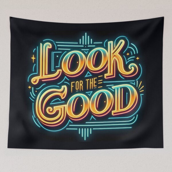 Item preview, Look for the good, typography, retro designed and sold by maxmaj.
