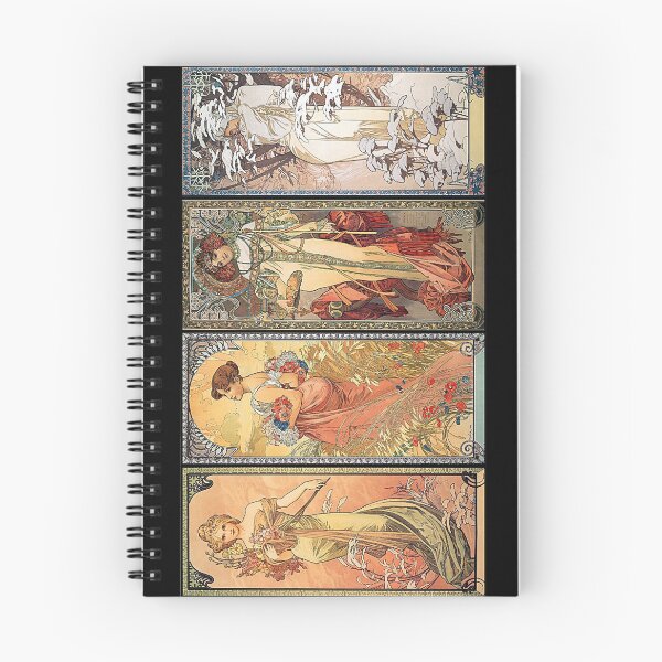 Item preview, Alphonse Mucha Four Seasons Art Nouveau designed and sold by JoolyA.