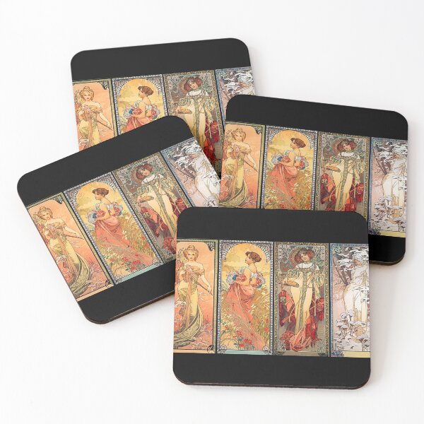 Item preview, Alphonse Mucha Four Seasons Art Nouveau designed and sold by JoolyA.