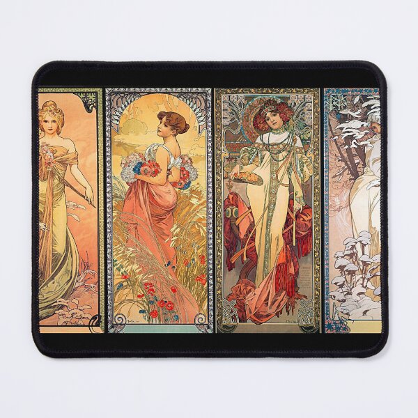 Item preview, Alphonse Mucha Four Seasons Art Nouveau designed and sold by JoolyA.