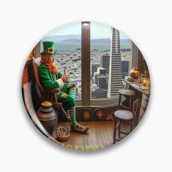 Item preview, Scruffy Leprechaun Watches Over San Francisco designed and sold by gareored.