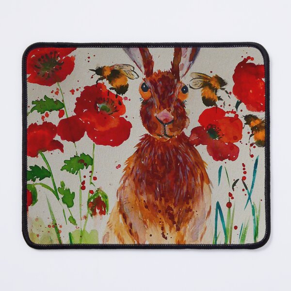 Item preview, Hare, bees and Poppies designed and sold by Casimirasart.