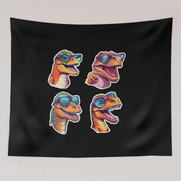 Item preview, Dinosaurs Wearing Sunglasses - Perfect for Dino - Loving Travelers -  designed and sold by Sun Sand & Sea Art.