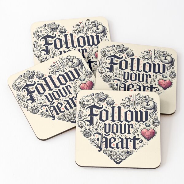 Item preview, Follow your heart, typography designed and sold by maxmaj.