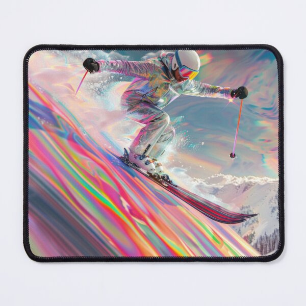 Item preview, Dynamic ski jump psychedelic twist Active Outdoors Inspired Art designed and sold by CDC40.