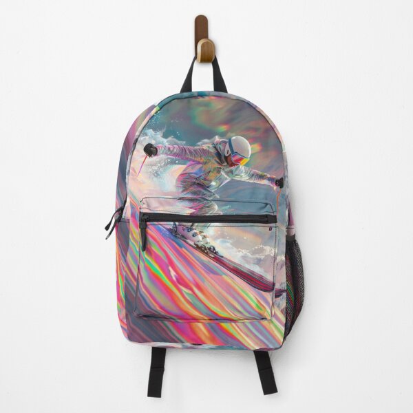 Item preview, Dynamic ski jump psychedelic twist Active Outdoors Inspired Art designed and sold by CDC40.