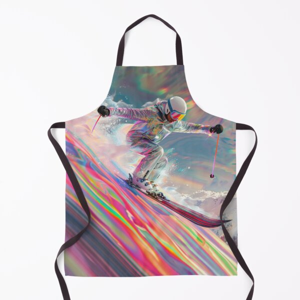 Item preview, Dynamic ski jump psychedelic twist Active Outdoors Inspired Art designed and sold by CDC40.