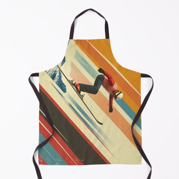 Item preview, Dynamic ski jump retro-inspired backdrop Active Outdoors Inspired Art designed and sold by CDC40.