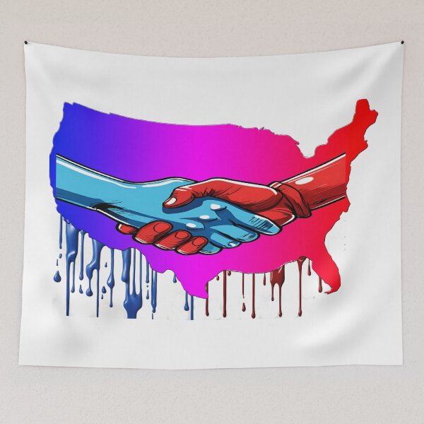 Item preview, Magagenta Shaking Hands to Compromise designed and sold by SmartHoomans.