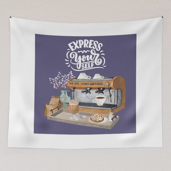Item preview, Express Yourself Coffee Barista (Purple) designed and sold by TidyKitchenInc.