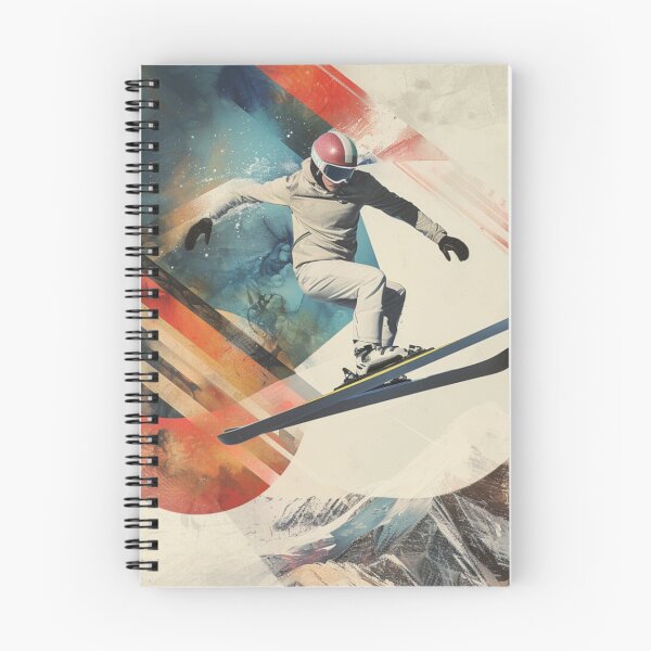 Item preview, Dynamic ski jumper mid flight  Active Outdoors Inspired Art designed and sold by CDC40.
