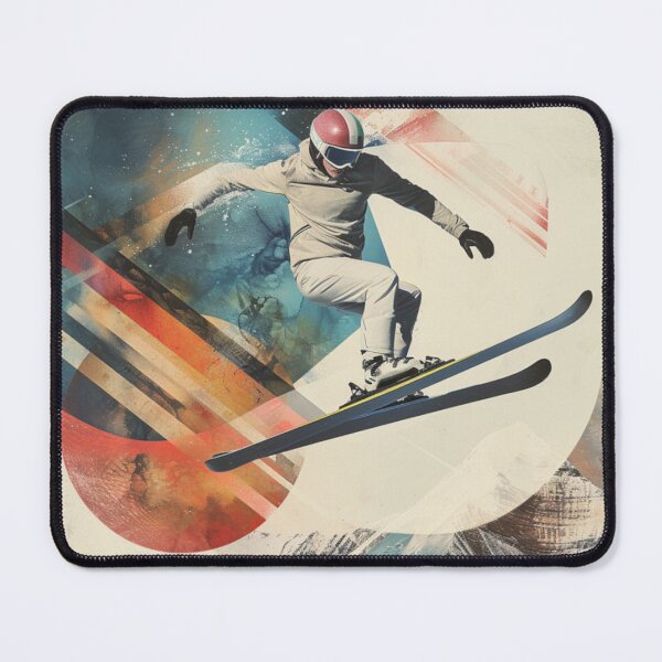 Item preview, Dynamic ski jumper mid flight Active Outdoors Inspired Art designed and sold by CDC40.
