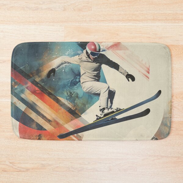 Item preview, Dynamic ski jumper mid flight  Active Outdoors Inspired Art designed and sold by CDC40.