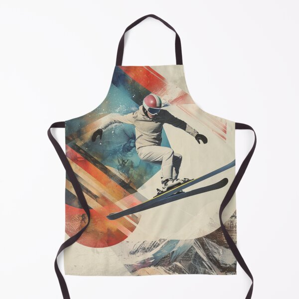 Item preview, Dynamic ski jumper mid flight Active Outdoors Inspired Art designed and sold by CDC40.