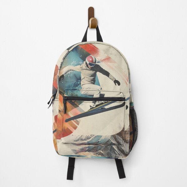 Item preview, Dynamic ski jumper mid flight Active Outdoors Inspired Art designed and sold by CDC40.