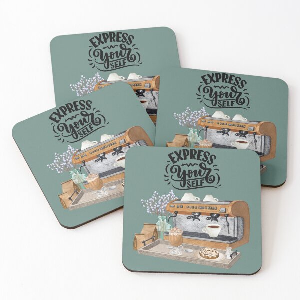 Item preview, Copy of Express Yourself Coffee Barista (Teal) designed and sold by TidyKitchenInc.