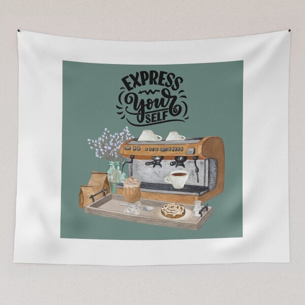 Item preview, Copy of Express Yourself Coffee Barista (Teal) designed and sold by TidyKitchenInc.