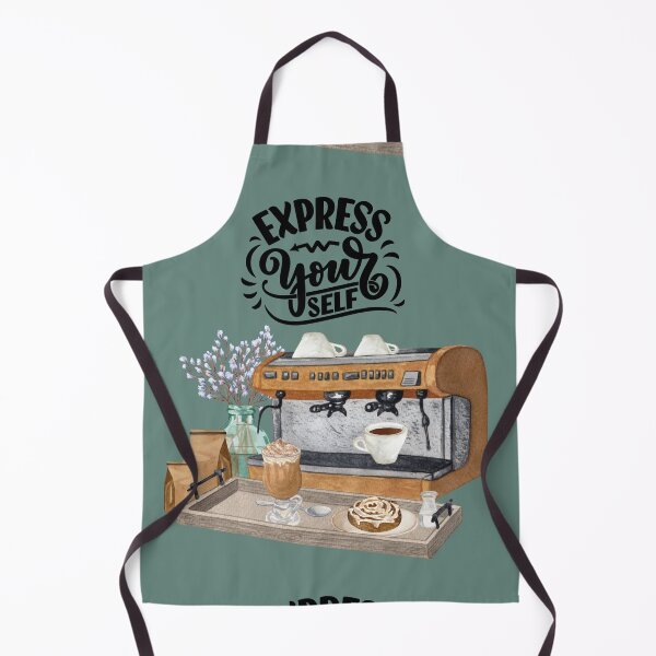 Item preview, Copy of Express Yourself Coffee Barista (Teal) designed and sold by TidyKitchenInc.