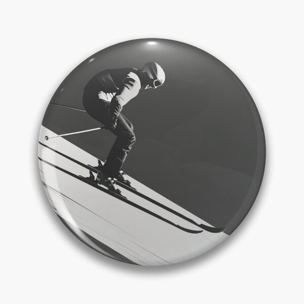Item preview, Dynamic ski jump monochrome colour palette Active Outdoors Inspired Art designed and sold by CDC40.