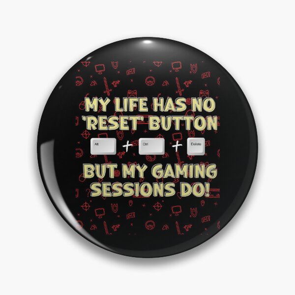 Item preview, My Life has no reset button gaming t-shirt designed and sold by THISisIT-eshop.