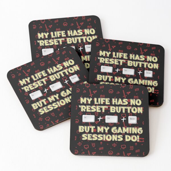 Item preview, My Life has no reset button gaming t-shirt designed and sold by THISisIT-eshop.