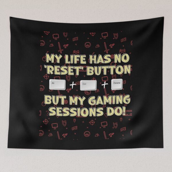 Item preview, My Life has no reset button gaming t-shirt designed and sold by THISisIT-eshop.