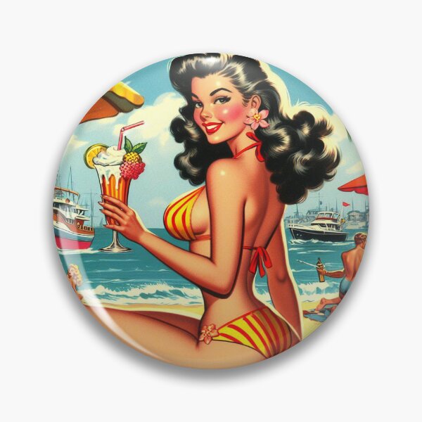 Item preview, Summer Bikini Pin-up designed and sold by PulpVintage.