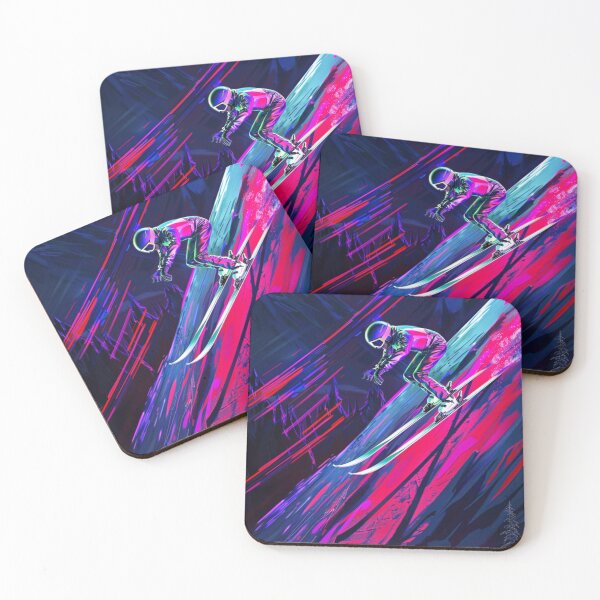 Item preview, Dynamic ski jump neon accents  Active Outdoors Inspired Art designed and sold by CDC40.