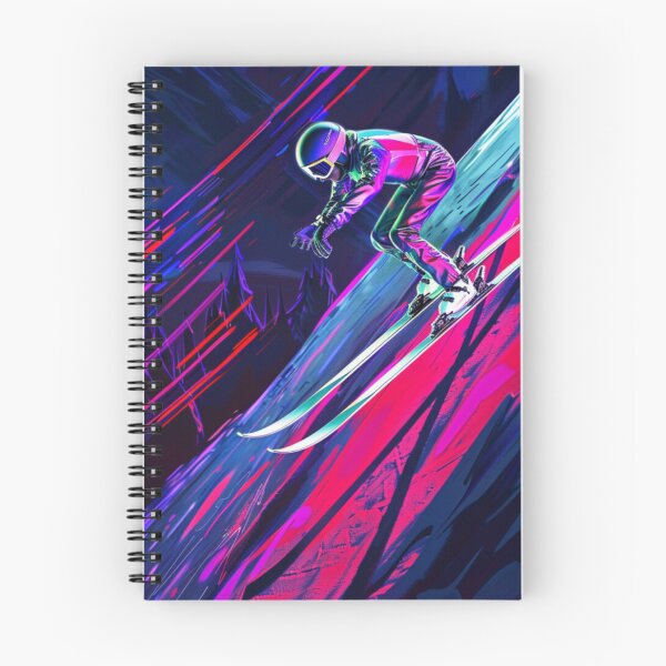 Item preview, Dynamic ski jump neon accents  Active Outdoors Inspired Art designed and sold by CDC40.