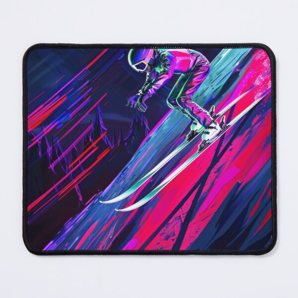 Item preview, Dynamic ski jump neon accents  Active Outdoors Inspired Art designed and sold by CDC40.