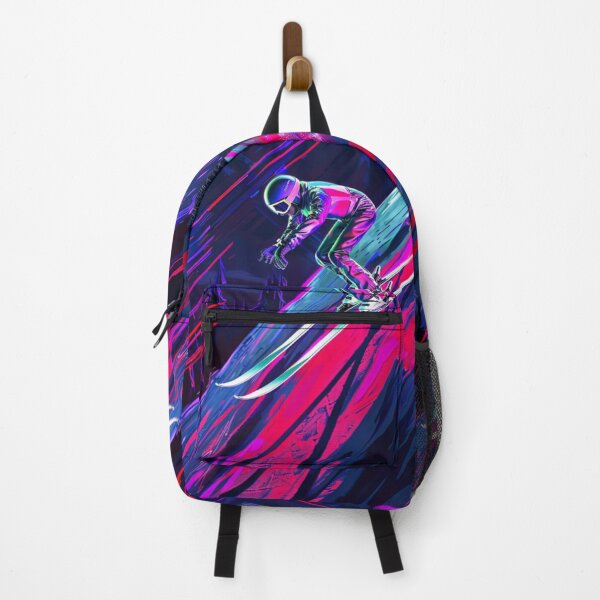 Item preview, Dynamic ski jump neon accents Active Outdoors Inspired Art designed and sold by CDC40.