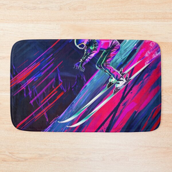 Item preview, Dynamic ski jump neon accents  Active Outdoors Inspired Art designed and sold by CDC40.