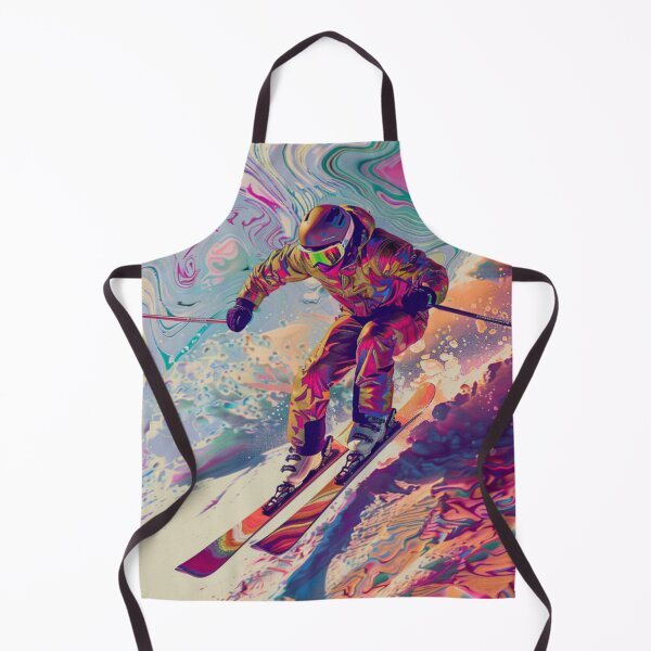Item preview, Dynamic ski jump psychedelic twist Active Outdoors Inspired Art designed and sold by CDC40.