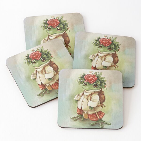 Item preview, Whimsical Vintage : Portraits, Traveling Frog and Girl, Chalky Charm designed and sold by MarinaFila.
