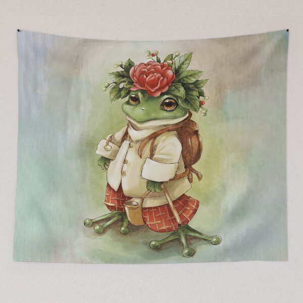 Item preview, Whimsical Vintage : Portraits, Traveling Frog and Girl, Chalky Charm designed and sold by MarinaFila.