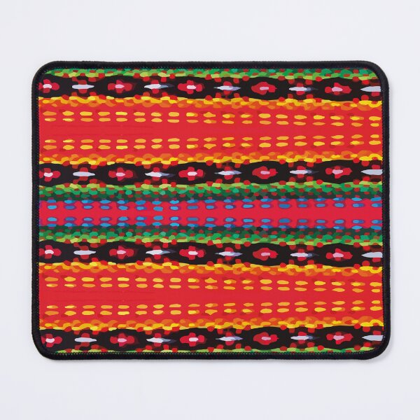 Item preview, Bright orange mexican rebozo poncho fabric vibrant embroidery dopamine decor designed and sold by T-Mex.