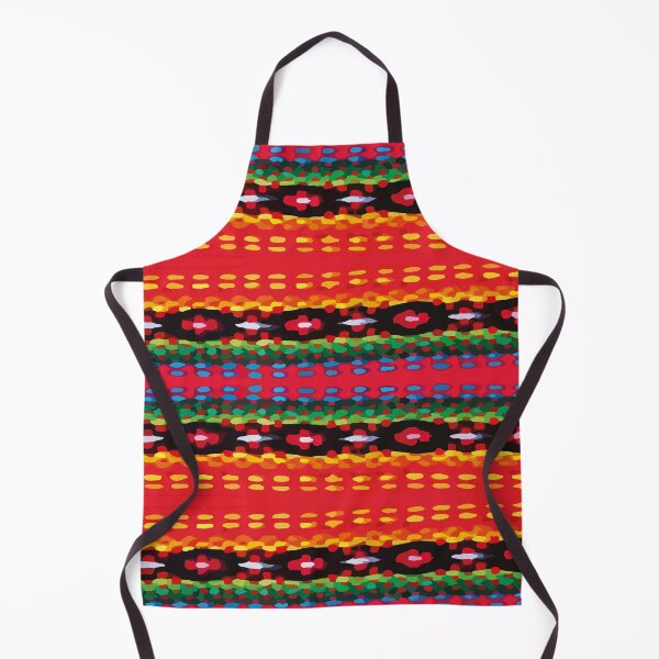 Item preview, Bright orange mexican rebozo poncho fabric vibrant embroidery dopamine decor designed and sold by T-Mex.