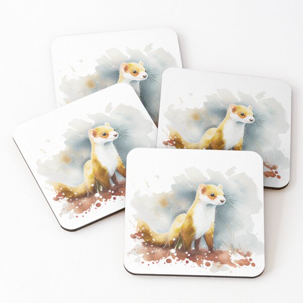 Item preview, Watercolor Stoat designed and sold by TheAnimalZ00.