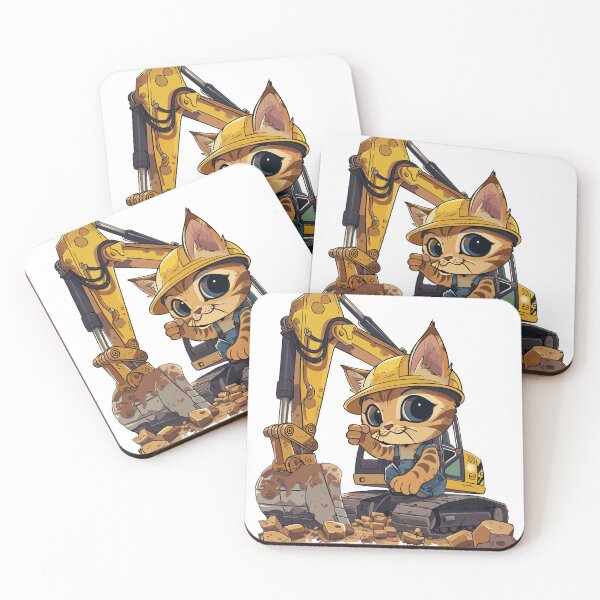 Item preview, Cute Kitten on an Excavator designed and sold by lawsonlee.