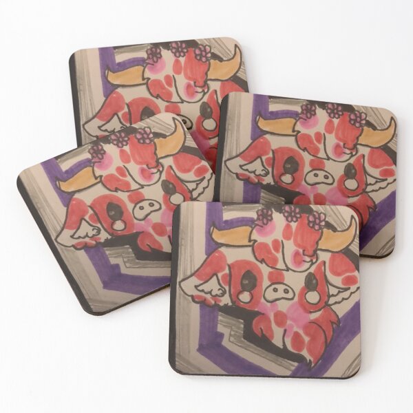 Item preview, Asexual Red Spotted Floof Cow designed and sold by Elliotte Montgomery.