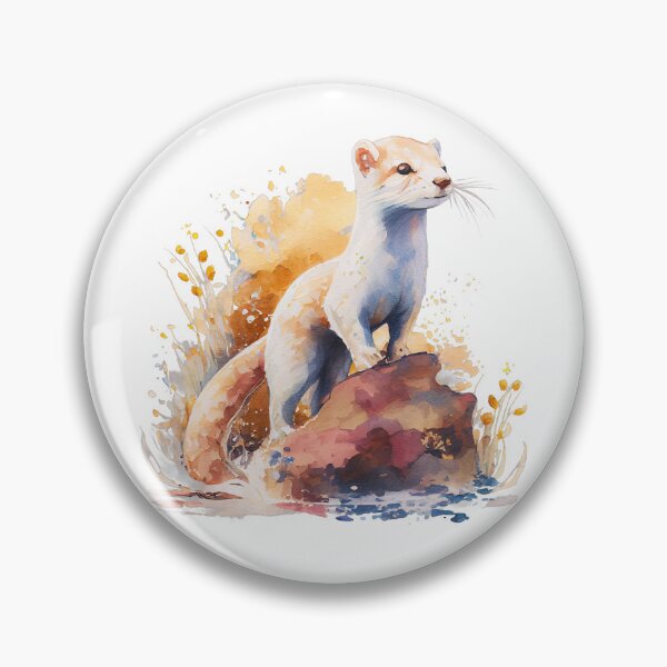 Item preview, Stoat Watercolor designed and sold by TheAnimalZ00.