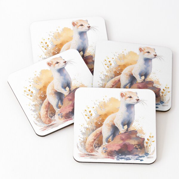 Item preview, Stoat Watercolor designed and sold by TheAnimalZ00.