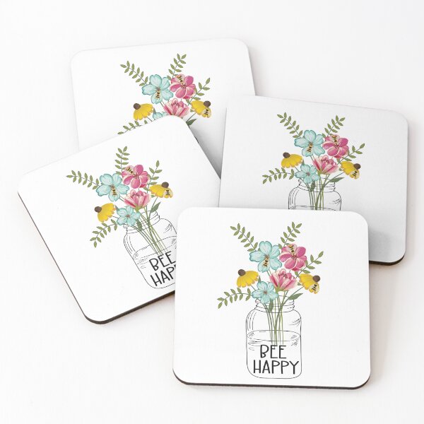 Item preview, Bee Happy Black Text designed and sold by Cedarrue.