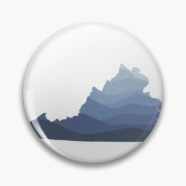 Item preview, Virginia outline with Blue Ridge Mountains designed and sold by SkylarSimpson.