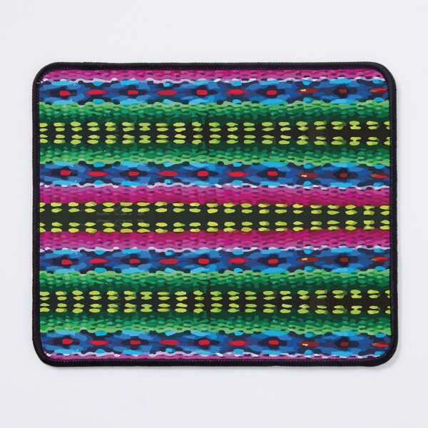 Item preview, Hand stitch fabric vibrant embroidered folk art maximalist decor designed and sold by T-Mex.