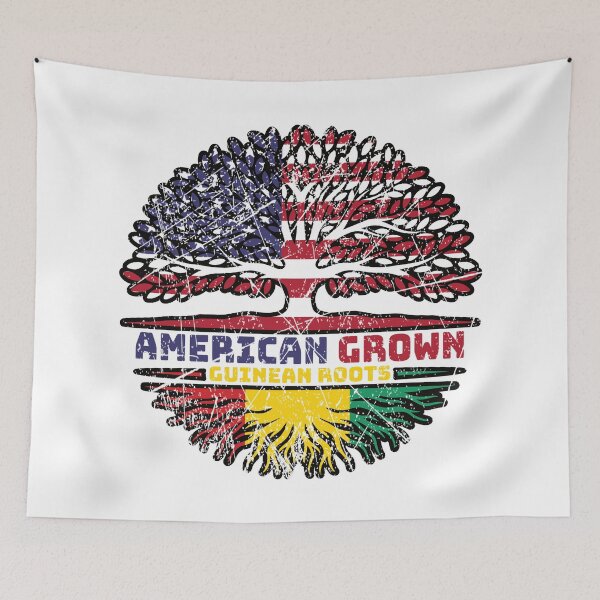 Item preview, Guinea Guinean American USA Tree Roots Flag designed and sold by FlagX.