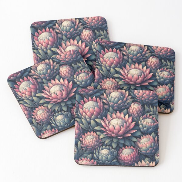 Item preview, Protean Elegance Protea Blossoms in a Symmetry of Beauty designed and sold by ArtComixHaven.