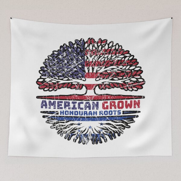 Item preview, Honduras Honduran US American USA United States Tree Roots Flag designed and sold by FlagX.