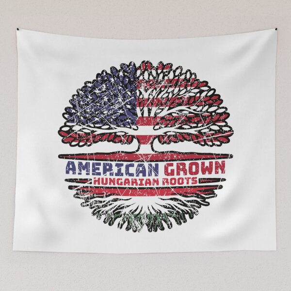 Item preview, Hungary Hungarian US American USA United States Tree Roots Flag designed and sold by FlagX.