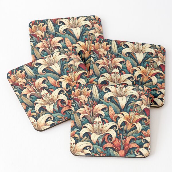 Item preview, Lilies in Luxe An Opulent Cascade of Floral Splendor designed and sold by ArtComixHaven.